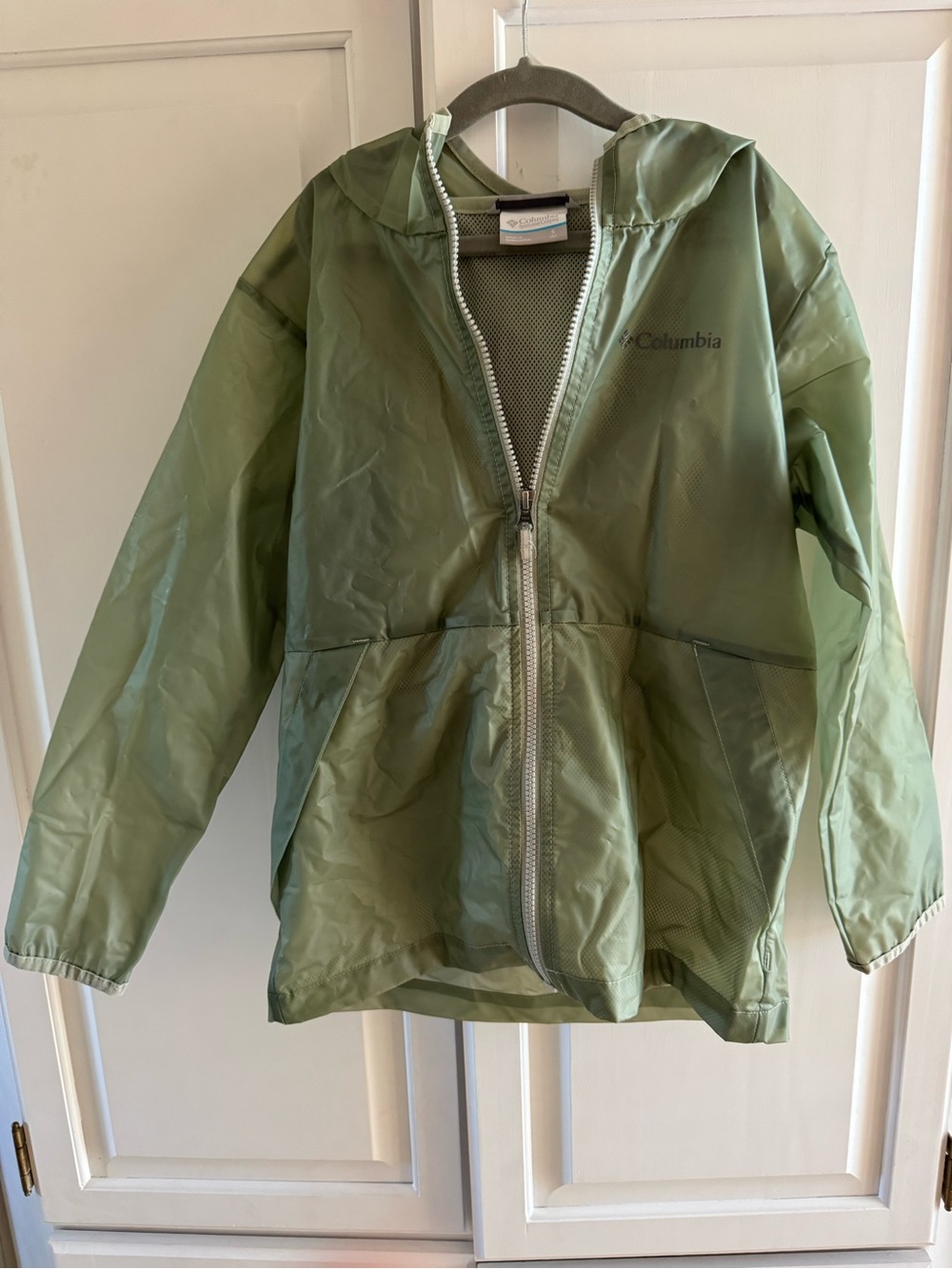 Columbia Kids Waterproof Rain Jacket Olive Green Youth Small XY0135